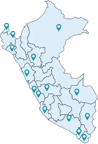 Mapa de cobertura nacional PMO